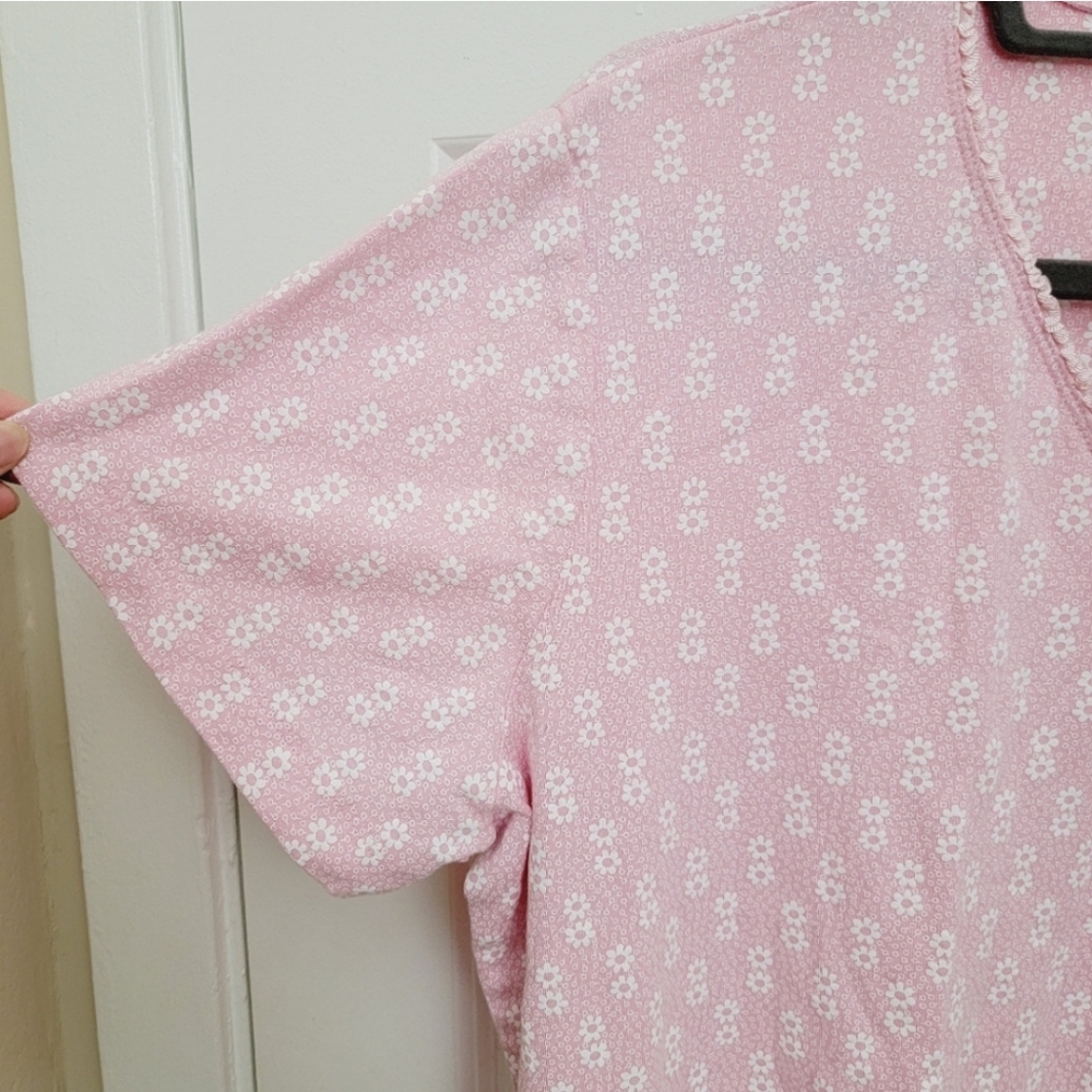 CHARTER CLUB Plus size The Everyday Cotton daisy Printed Sleep Shirt sleepwear - Picture 3 of 7